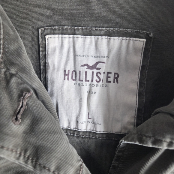 Hollister Womens Size Large Vintage Y2K Green Cargo Military Jacket Gorpecore - Picture 3 of 6